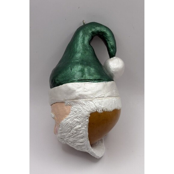 Santa Claus Christmas Gourd Ornament No String Used - Picture 5 of 10